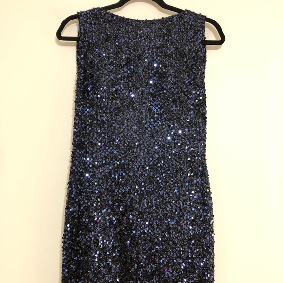 Mac Duggal Ieena 26331 Cowl Back Boat Neck Sequin Dress - Picture 8 of 12